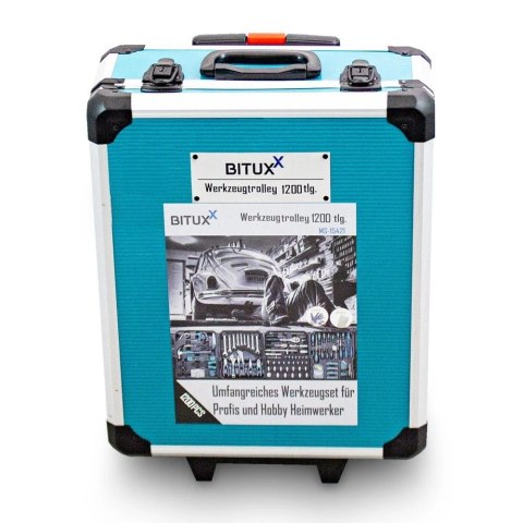 Bituxx Zestaw Narzędzi BITUXX 1200 Elementów Walizka na Kółkach Warsztatowa