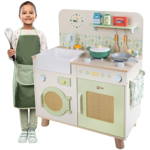 Classic World CLASSIC WORLD Drewniana Kuchnia XXL Wielofunkcyjna z Pralką i Akcesoriami