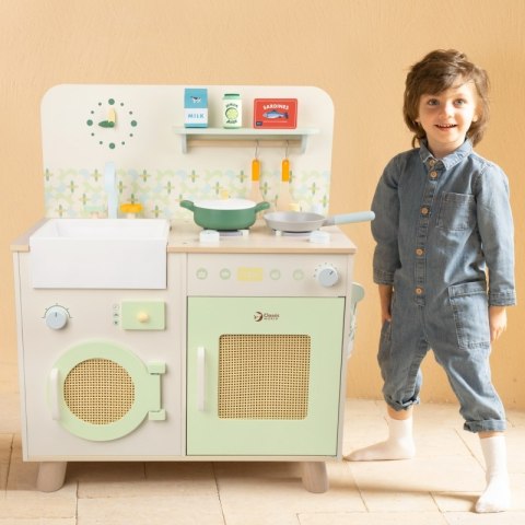 Classic World CLASSIC WORLD Drewniana Kuchnia XXL Wielofunkcyjna z Pralką i Akcesoriami