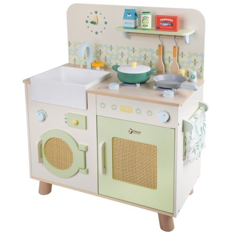 Classic World CLASSIC WORLD Drewniana Kuchnia XXL Wielofunkcyjna z Pralką i Akcesoriami