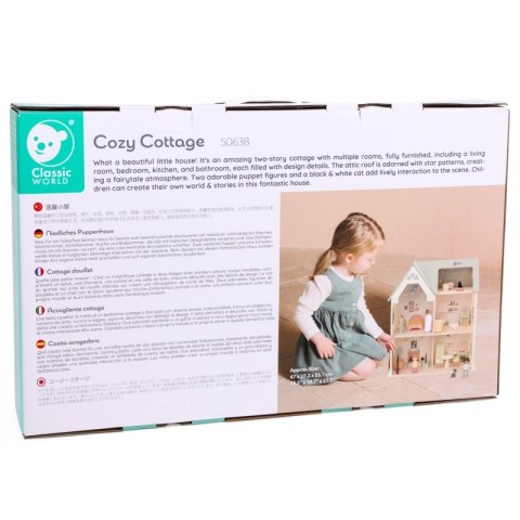 Classic World CLASSIC WORLD Wielki Drewniany Domek dla Lalek z mebelkami