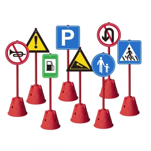 Classic World EDU CLASSIC WORLD EDU Zestaw Dużych Znaków Drogowych 90cm - 8el