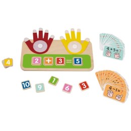 Tooky Toy TOOKY TOY Drewniana Edukacyjna Zabawka do Nauki Liczenia na Palcach Dodawanie i Odejmowanie