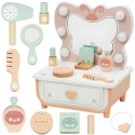 Tooky Toy TOOKY TOY Drewniana Toaletka Motyl Akcesoria Lustro z Oświetleniem LED + Kosmetyki