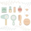 Tooky Toy TOOKY TOY Drewniana Toaletka z Krzesełkiem Akcesoria Lustro z Oświetleniem LED + Kosmetyki