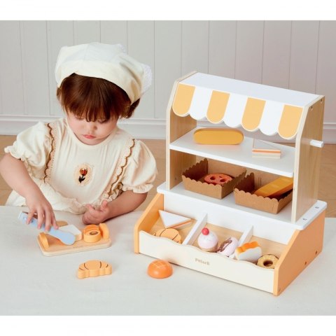 Viga Toys VIGA Drewniana Mini Piekarnia Sklepik Stragan z Wypiekami 16el.