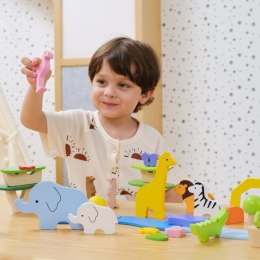 Viga Toys VIGA Drewniane Klocki Kolorowe Opowieści Tropikalne Pudełko 55el.