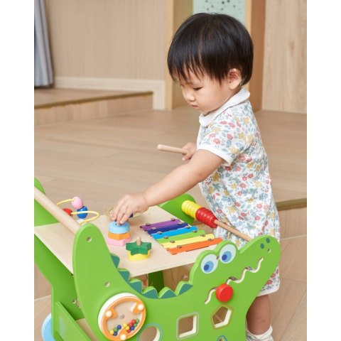 Viga Toys VIGA Drewniany Pchacz Edukacyjny Krokodylek 12w1