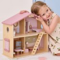 Viga Toys VIGA PolarB Duży Drewniany Domek dla Lalek 17 el.