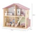Viga Toys VIGA PolarB Duży Drewniany Domek dla Lalek 17 el.