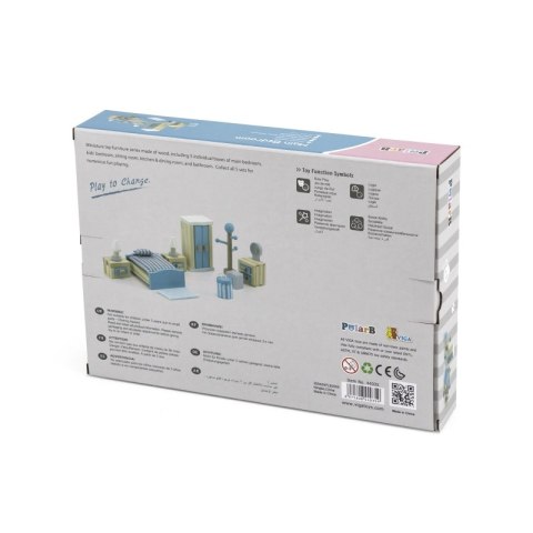 Viga Toys VIGA PolarB Zestaw Mebelków do Domku dla Lalek Sypialnia