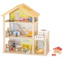 Viga Toys VIGA Zestaw Drewniany Domek dla Lalek z Laleczkami i Akcesoriami