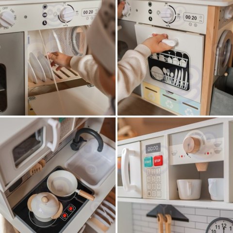 Woopie Let's Go Green WOOPIE GREEN Drewniana Interaktywna Kuchnia 9w1 z Pralką i Tablicą