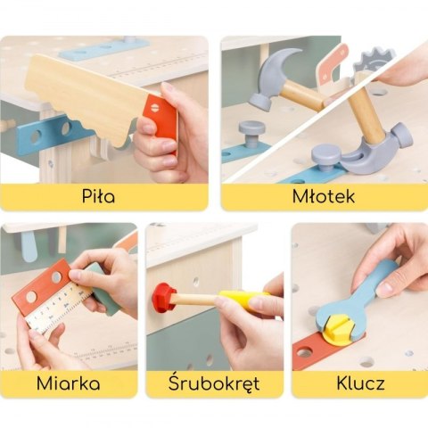 Woopie Let's Go Green WOOPIE GREEN Drewniany Warsztat STEM Zestaw z Narzędziami