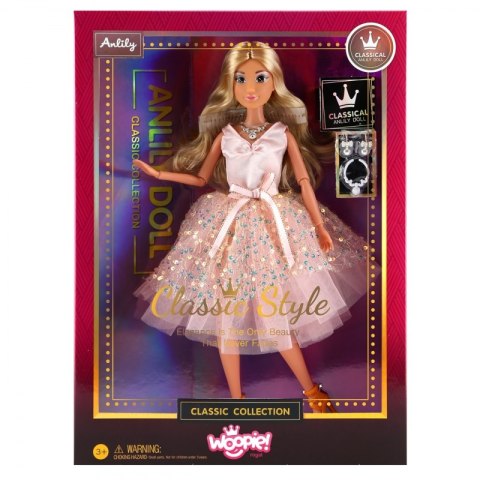 Woopie Royal WOOPIE ROYAL Lalka Lily 30 cm Długie Blond Włosy Różowa Suknia Biżuteria