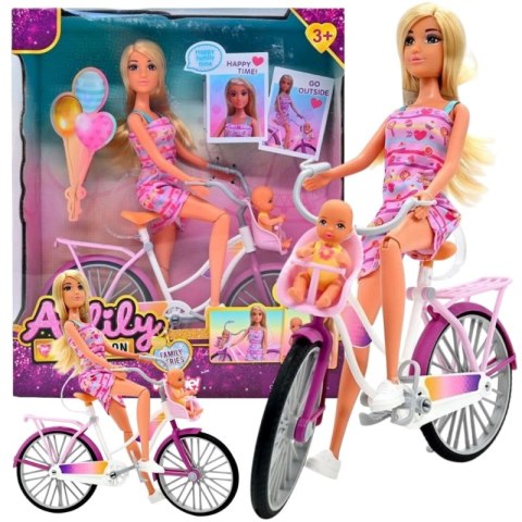 Woopie Royal WOOPIE ROYAL Lalka Lily Rowerzystka Bobas w Foteliku Rower