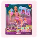 Woopie Royal WOOPIE ROYAL Lalka Lily Rowerzystka Bobas w Foteliku Rower
