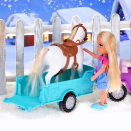 Woopie Royal WOOPIE ROYAL Lalka Niki Zestaw z Koniem Samochodem i Przyczepą