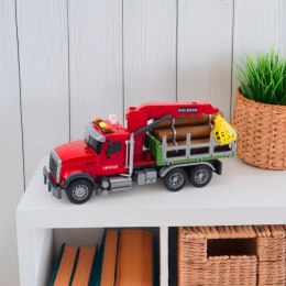 Woopie WOOPIE Ciężarówka z Ruchomym Dźwigiem do Drewna Dźwięk Światła 1:14