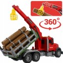 Woopie WOOPIE Ciężarówka z Ruchomym Dźwigiem do Drewna Dźwięk Światła 1:14