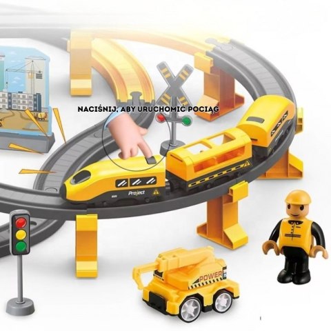 Woopie WOOPIE Kolejka Elektryczna Lokomotywa Ekipa Budowlana Zestaw 92el.