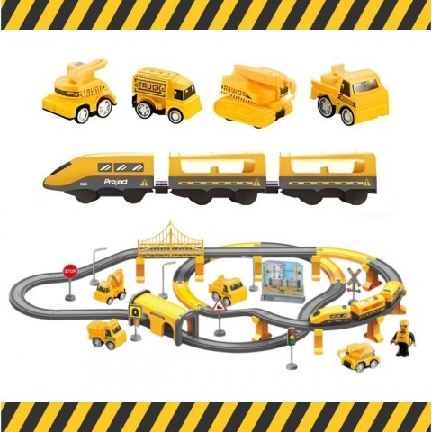 Woopie WOOPIE Kolejka Elektryczna Lokomotywa Ekipa Budowlana Zestaw 92el.