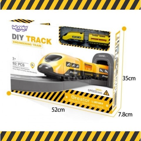 Woopie WOOPIE Kolejka Elektryczna Lokomotywa Ekipa Budowlana Zestaw 92el.