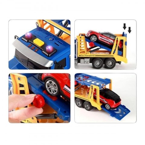 Woopie WOOPIE Laweta Ciężarówka Transporter Z Autkiem Światło Dźwięk