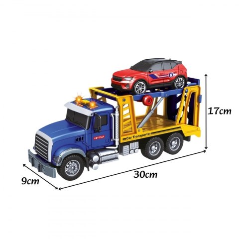 Woopie WOOPIE Laweta Ciężarówka Transporter Z Autkiem Światło Dźwięk