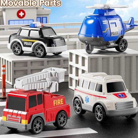 Woopie WOOPIE Laweta Drogowa zestaw 5 Aut - Ambulans