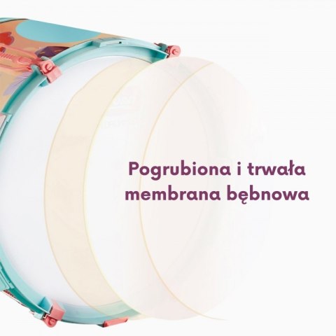 Woopie WOOPIE Perkusja Edukacyjna dla Dzieci 5 Bębnów 1 Talerz + Taboret z Motywem Zwierzątek