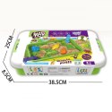 Woopie WOOPIE Piasek Kinetyczny 1,5 kg Zestaw XXL ZOO Safari Stolik z Foremkami