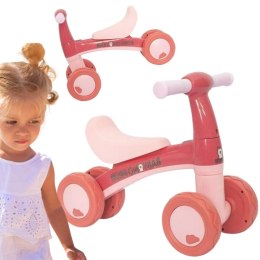 Woopie WOOPIE Rowerek Biegowy Różowy Jeździk Czterokołowy