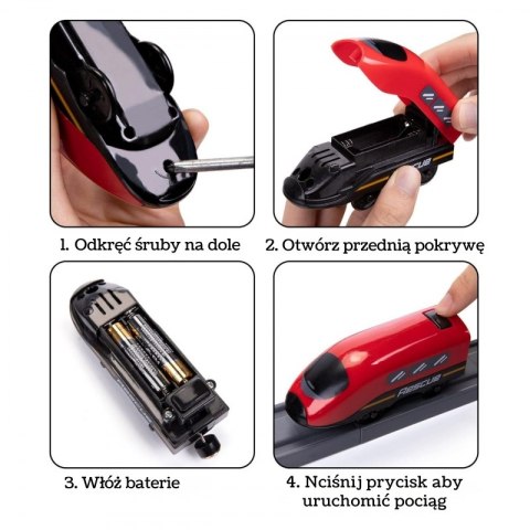 Woopie WOOPIE Zestaw Kolejka Elektryczna Lokomotywa Straż Pożarna 66el.