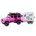 Woopie WOOPIE Zestaw Różowy Samochód Terenowy z Przyczepką i Figurką Konia