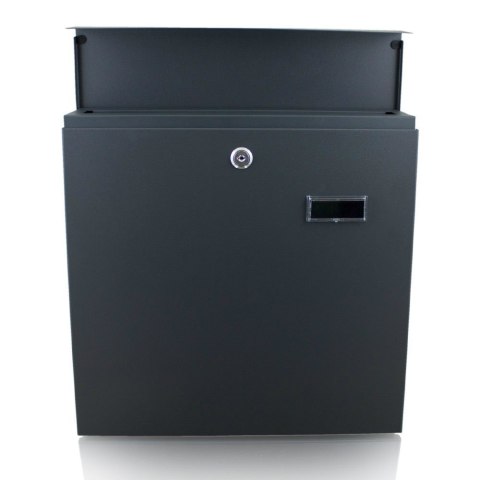 Bituxx Duża skrzynka pocztowa zewnętrzna stalowa z gazetnikiem na ogrodzenie