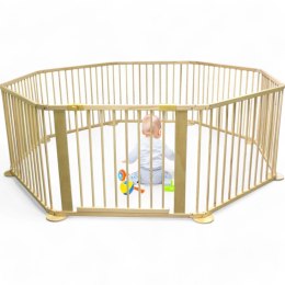 Bituxx Kojec dla Dziecka Drewniany Ø135 cm Zamykany Bezpieczny do Zabawy