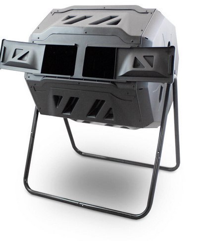 Bituxx Kompostownik Bębnowy BITUXX 160L Dwukomorowy Obracany na Stelażu Odporny