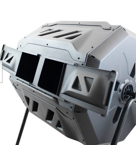 Bituxx Kompostownik Bębnowy BITUXX 160L Dwukomorowy Obracany na Stelażu Odporny