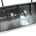 Bituxx Łopata do śniegu zgarniacz pług śnieżny 80cm z rolkami aluminiowa krawędź