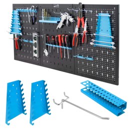 Bituxx Metalowa tablica narzędziowa warsztatowa 120x60 cm z 25 uchwytami do Garażu