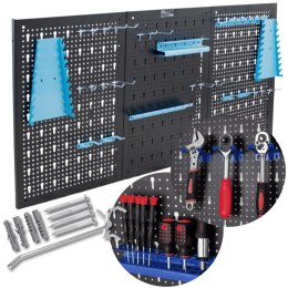 Bituxx Metalowa tablica narzędziowa warsztatowa 120x60 cm z 25 uchwytami do Garażu