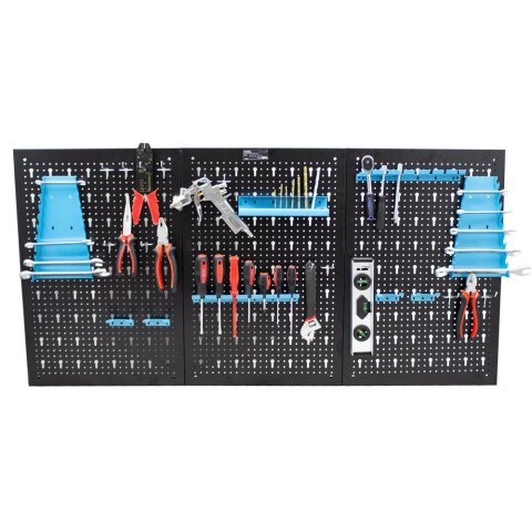 Bituxx Metalowa tablica narzędziowa warsztatowa 120x60 cm z 25 uchwytami do Garażu