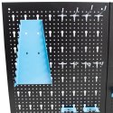 Bituxx Metalowa tablica narzędziowa warsztatowa 120x60 cm z 25 uchwytami do Garażu