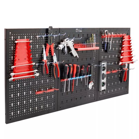 Bituxx Ścianka narzędziowa warsztatowa 120x60 cm z uchwytami stalowa do garażu