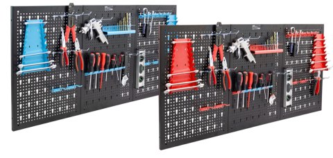 Bituxx Ścianka narzędziowa warsztatowa 120x60 cm z uchwytami stalowa do garażu