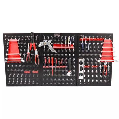 Bituxx Ścianka narzędziowa warsztatowa 120x60 cm z uchwytami stalowa do garażu