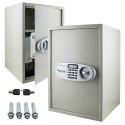Bituxx Sejf elektroniczny 52cm jasnoszary domowy zamek szyfrowy klucz awaryjny