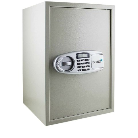 Bituxx Sejf elektroniczny 52cm jasnoszary domowy zamek szyfrowy klucz awaryjny