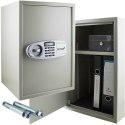 Bituxx Sejf elektroniczny 52cm jasnoszary domowy zamek szyfrowy klucz awaryjny